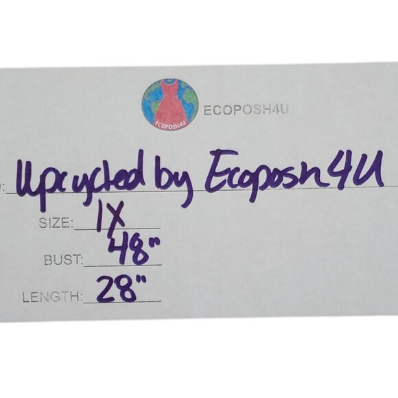 Womens Upcycled Distressed Flannel with "Cowgirls Quote" Embroidered Patch 1X - Picture 7 of 7